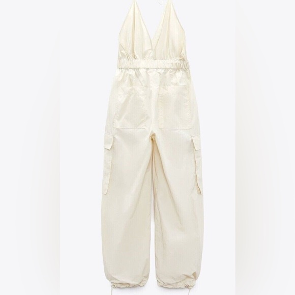 Zara jumpsuit cargo parachute with belt - Picture 9 of 12
